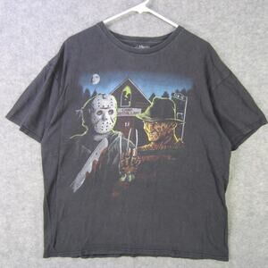Vintage Horror Movie Shirt Mens XL Jason Freddy Krueger Camp Crystal Lake 00s